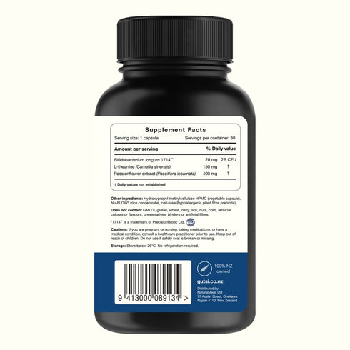 Image of MoodBiotic 30caps supplement facts